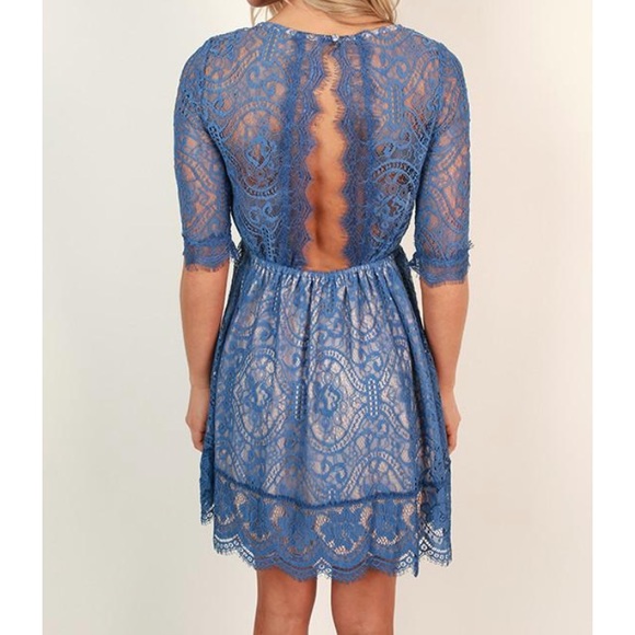 Final drop! Blue Lace Open Back π | M/L | - Picture 3 of 8